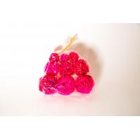 SACHET 9 BOULES ROTIN ROSE