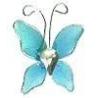 PAPILLON X10 TURQUOISE BORDE FIL ALU