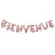 BALLONS LETTRES BIENVENUE ROSE H36CM