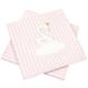SERVIETTE BABY SHOWER ROSE 33X33CM   X20