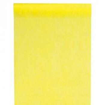 CHEMIN DE TABLE INTISSE JAUNE 29/30CMX10M