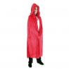 Cape capuche velours rouge 182 cm