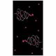 CHEMIN DE TABLE SAPIN NOIR ARGT FUSHIA 36CMX5M ORGANZA