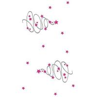 CHEMIN DE TABLE SAPIN BLANC ARGT FUSHIA 36CMX5M ORGANZA
