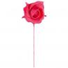SET 6 ROSES ROUGE SUR TIGE DIA 5CM
