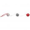 GRELOTS GRIS ET ROUGE X12 3CM