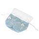SET 4 BOURSES BLEU 6X6X11CM