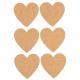 ETIQUETTES COEUR EN LIEGE X6 7,5X4,5CM