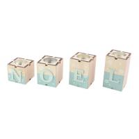 BOUGEOIR 4 CUBES NOEL