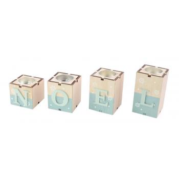 BOUGEOIR 4 CUBES NOEL