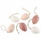 OEUFS X6 A SUSP BLANC/ROSE/ROSE PASTEL 6,5X4,5CM