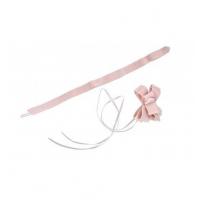 SACHET 2 NOEUDS VELOURS ROSE