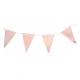 GUIRLANDE VELOURS 12 FANIONS ROSE 2 METRES
