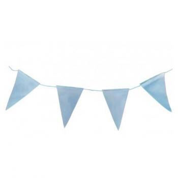 GUIRLANDE VELOURS 12 FANIONS BLEU 2 METRES
