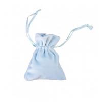 SACHET 4 BOURSES VELOURS BLEU 8X10CM