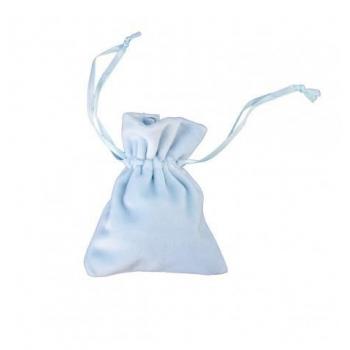 SACHET 4 BOURSES VELOURS BLEU 8X10CM