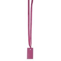 ETIQUETTE RECTANGLE FUSCHIA + LIEN X12