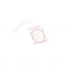 ETIQUETTE RAYEE ROSE BLANC PAILLETTES 6CMx4CM X10