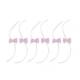 NOEUD TISSU RAYE ROSE BLANC + LIEN 4,5CMX3CM X6