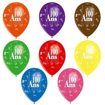 BALLONS 100 ANS X8