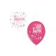 BALLON BAPTEME ROSE X8