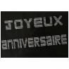 GUIRLANDE JOYEUX ANNIVERSAIRE NOIRE 4M
