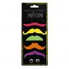 MOUSTACHE PARTY NEON X5