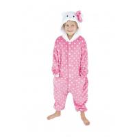 COSTUME CHAT ROSE 4/6 ANS