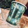 8 GOBELETS JUNGLE JOYEUX NOEL DEGRADE DE VERT ET OR