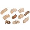 100 CONFETTIS PAIN D'EPICE KRAFT PAILLETTES BLANCHES
