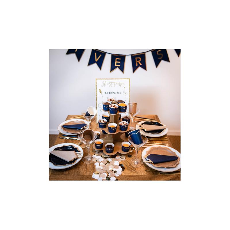 ⇒ Serviettes en papier Thème Mer Bleu océan - 16 Serviettes Jetables