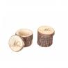 SET 2 BOITES BOIS MR & MRS D. 5.5X H. 4CM