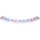 GUIRLANDE 11 FANIONS GENDER REVEAL FILLE OU GARCON 3M40