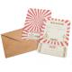 INVITATIONS CIRCUS VINTAGE IVOIRE ET ROUGE + ENVELOPPES X8