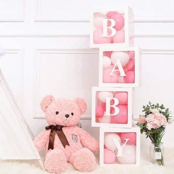 KIT 4 CUBES +LETTRES (BABY OU BEBE)