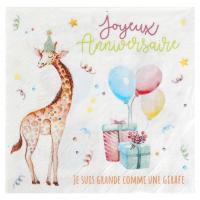 SERVIETTES ZOO PARTY 16X16CM  X20