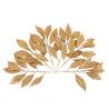 6 BRANCHES DE FEUILLES PAILLETTES OR ANTIQUE 24CM