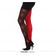 COLLANT ARLEQUIN ROUGE / NOIR ADULTE