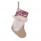 BOTTE ROSE TETE DE PERE NOEL 23CM