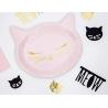 ASSIETTES CARTON TETE DE CHAT ROSE CLAIR 22X20CM X6