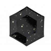 ASSIETTES CARTON CELEBRATE NOIR 20CM X6