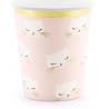 GOBELETS CARTON CHAT ROSE 200ML X6