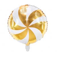 BALLON ALU ROND CANDY GOLD 35CM