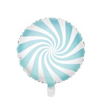 BALLON ALU ROND CANDY BLEU PASTEL 35CM