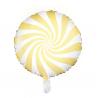 BALLON ALU ROND CANDY JAUNE PASTEL 35CM