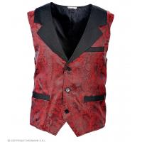 GILET VINTAGE JACQUARD BORDEAUX T.M/L