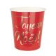 GOBELETS FESTONNES 200ML ROUGE ET OR JOYEUX NOEL X8