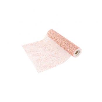 CHEMIN DE TABLE GLITTER 30CMX5CM OR ROSE