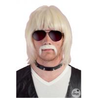 PERRUQUE BIKER ET MOUSTACHE BLOND