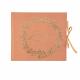 LIVRE D'OR JOLIS BRINS TERRACOTTA ET OR AVEC RAPHIA 22X19CM (68 p)